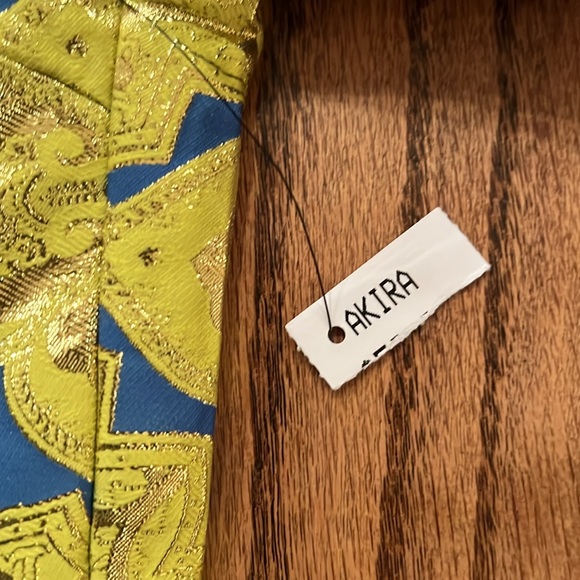 Akira Stunning Two Piece Ballgown In Blues Golds Long Full Skirt And Corset XL - Picture 16 of 17